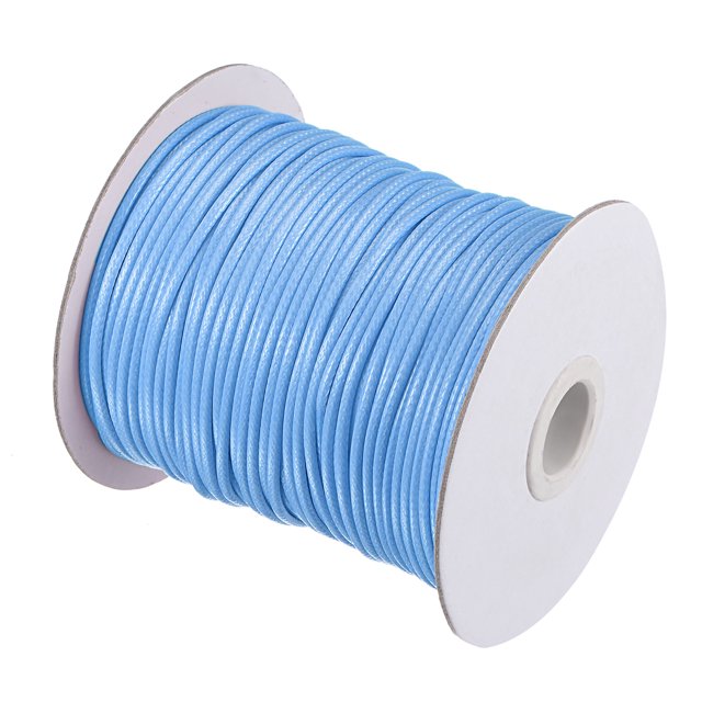 Unique Bargains Beading Thread Bracelet Weave Bead Craft Cord 2mm 78M/Roll (85-Yards) Decorative String, Light Blue