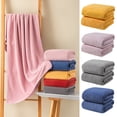 thumbnail image 3 of XEOVHV 2 Pack Oversized Bath Towels Set, Blue 35x70cm Extra Large Towel Microfiber Soft XL Bath Sheet Super Absorbent Bathroom Towels Set Quick Dry Plus Size Shower Towels for Family Hotel Dorm, 3 of 9