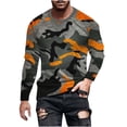 thumbnail image 2 of Meichang T-Shirt à Manches Longues pour Homme Grand, T-Shirts Graphiques pour Hommes Tendance à Imprimé Camouflage, T-Shirts Amusants à Col Rond Confortables à Manches Longues pour Hommes, 2 of 5