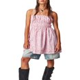 thumbnail image 1 of Women‘s Summer Sleeveless Ruffle Hem Back Tie Up Floral Cami Dress, 1 of 5
