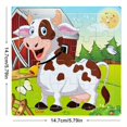 thumbnail image 3 of 5.79in/14.7cm 20pcs/pack Wooden Puzzle Cartoon Animals Car Letter Number Pattern Jigsaw Puzzles Game, Kids Educational Learning Toys For Children, 3 of 5
