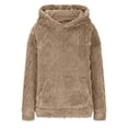 thumbnail image 3 of Timegard Chandails Molletonnés pour Femmes Hiver en Molleton Chauds Amples Confort Chandails à Capuchon Chandails à Enfiler Hauts avec Poches, 3 of 5