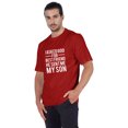 thumbnail image 4 of Inkmeso T-shirt à Col Rond pour Homme, Graphique Imprimé « J'ai Demandé à Dieu Mon Meilleur Ami, Il m'A Envoyé Mon Fils », Tee pour Père Fils Amour, 4 of 7