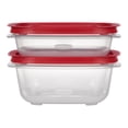 thumbnail image 1 of Rubbermaid 4.92- and 7.81-Cup EasyStore Square Food Storage Containers with Lids, 2 Pack, 1 of 8