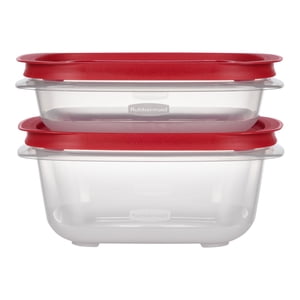 Rubbermaid 4.92- and 7.81-Cup EasyStore Square Food Storage Containers with Lids, 2 Pack