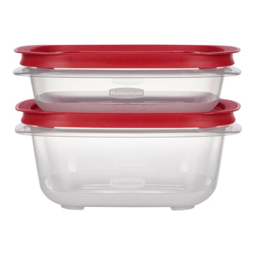 Rubbermaid 4.92- and 7.81-Cup EasyStore Square Food Storage Containers with Lids, 2 Pack