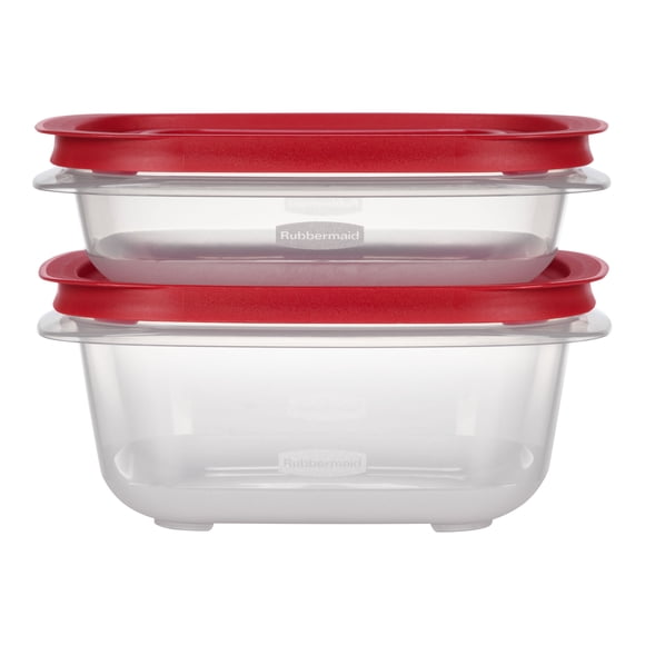Rubbermaid 4.92- and 7.81-Cup EasyStore Square Food Storage Containers with Lids, 2 Pack
