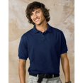 thumbnail image 2 of Hanes Cotton-Blend Men`s Jersey Polo, L, Light Steel, 2 of 3