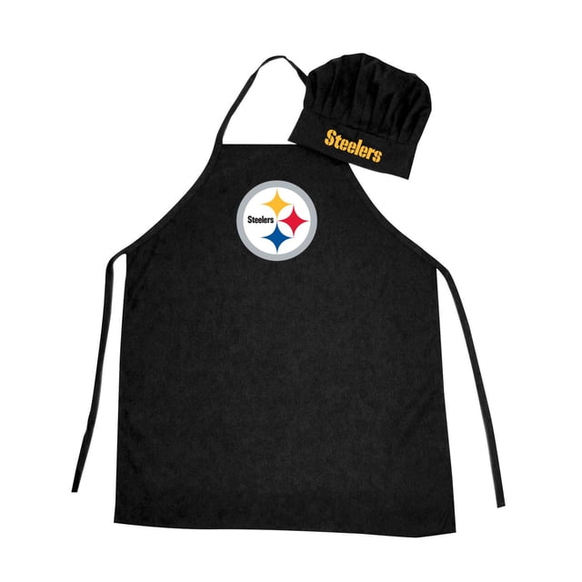 NFL Pittsburgh Steelers Tablier de Logo d'Équipe Sportive et Toque de Chef