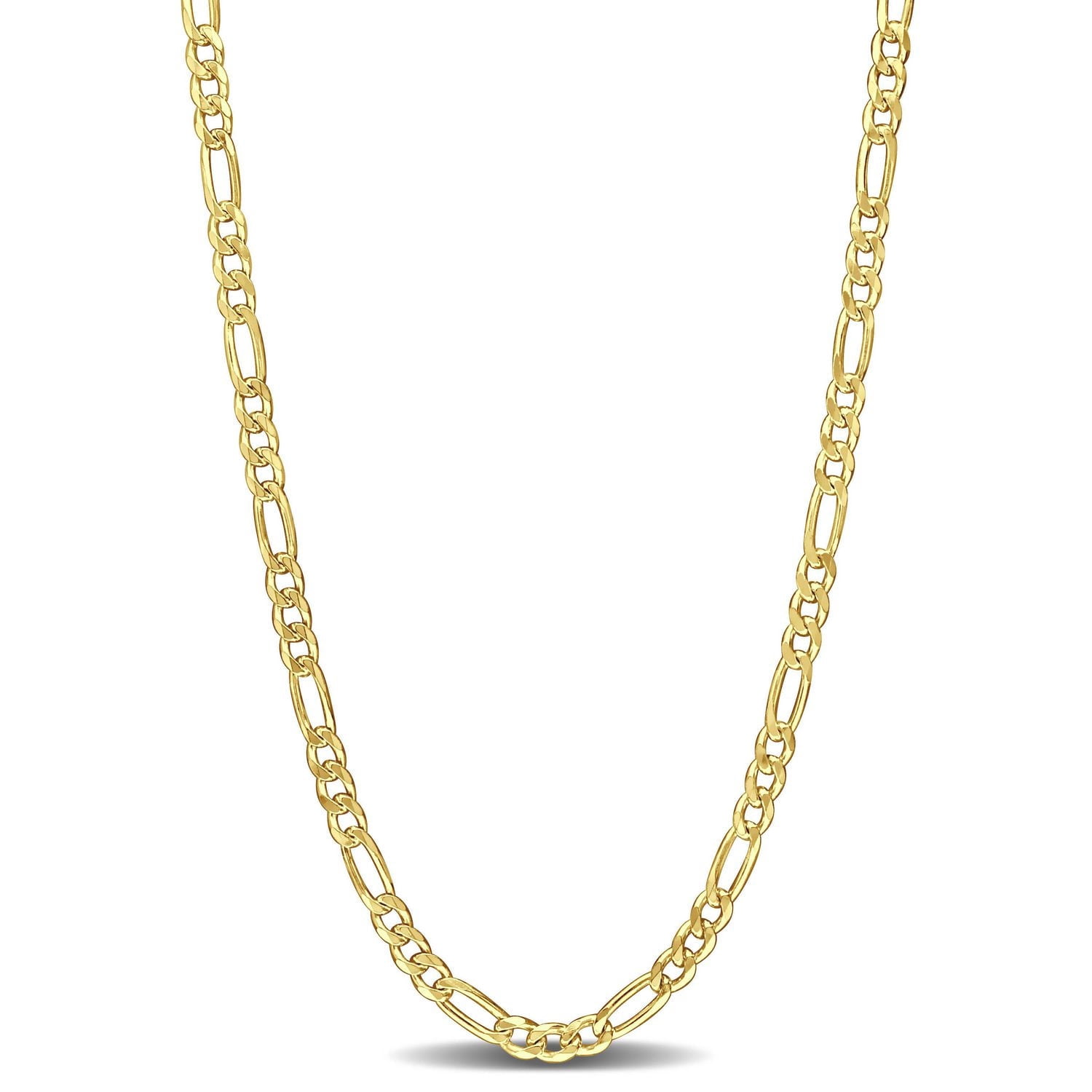 Collier figaro de Miabella en argent sterling plaqué or jaune 18K