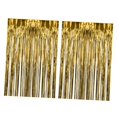 thumbnail image 4 of Abbracc 2 Pcs Rideaux à Franges en Aluminium Décoration pour Célébration Fête Scène Performance Or, 4 of 9
