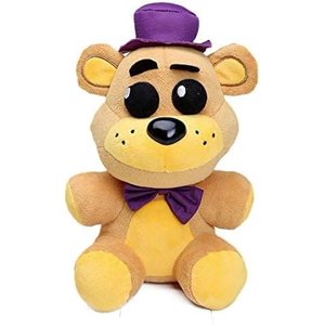 10 inch Cute Night Plush - Purple Hat Golden Freddy Plush Toys - Adorable Withered Bear Stuffed Fredbear Boys