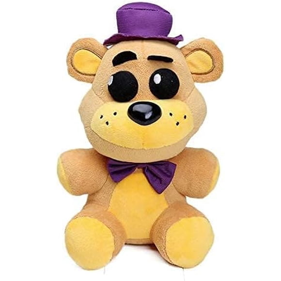 10 inch Cute Night Plush - Purple Hat Golden Freddy Plush Toys - Adorable Withered Bear Stuffed Fredbear Boys