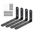 thumbnail image 1 of EIMELI 4Pcs Heavy Duty Cast Iron Wall Mounted L Shaped Angle Shelf Brackets, 1 of 11
