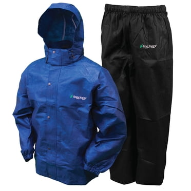 Frogg Toggs All Sport Rain Suit, Royal Blue Jacket/Black Pants, Size X-Large