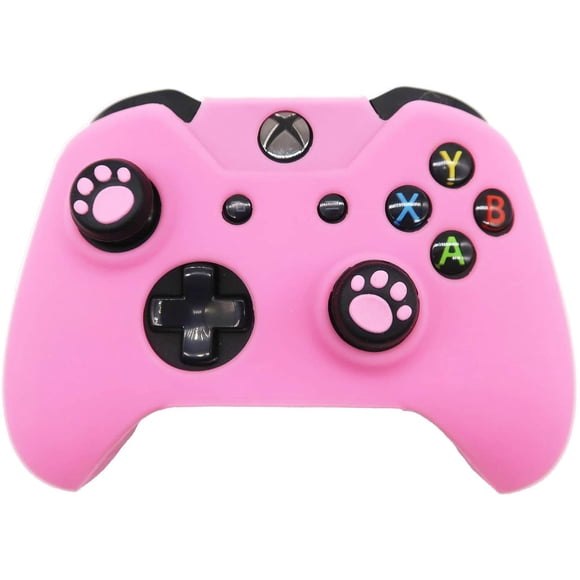 Silicone Skin Anti-Slip Soft Comfort Protector Cover Case Compatible with Xbox 360 Controller with 2 Cat Paw Thumb Grips