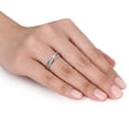 thumbnail image 2 of Miabella Diamond Crossover Ring in Sterling Silver, 2 of 2