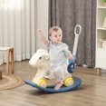thumbnail image 2 of Qaba 4 in 1 Kid Rocking Horse, Push Car, Sliding Car w/ Balance Board, Blue, 2 of 10