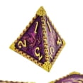 thumbnail image 2 of 7Pcs Polyhedral Dice Irregular Big Numbers Board Games Dices Set D4 Purple Golden, 2 of 5