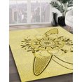 thumbnail image 3 of Ahgly Company Machine Washable Indoor Square Transitional Orange Gold Area Rugs, 5' Square, 3 of 7