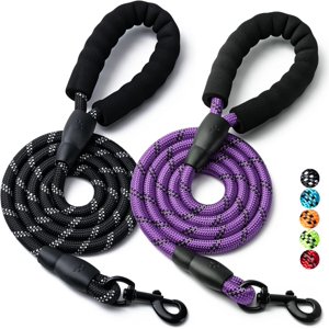 Kiibsot 2 Des laisses pour chiens, 5FT/ 6 FT Poignée confortable et rembourrée, laisses réfléchissantes pour chiens pour petits chiens de taille moyenne