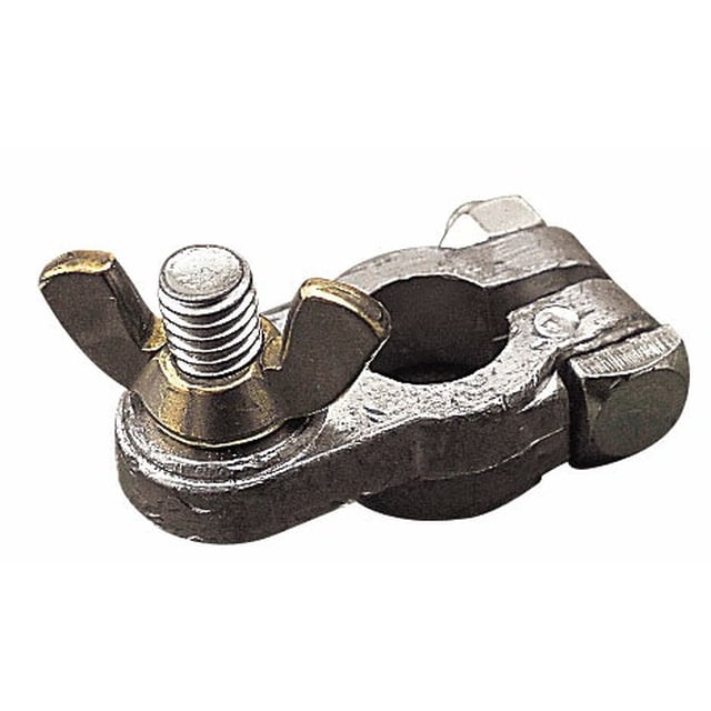 Sea Dog Battery Terminal 415210-1 Used To Convert Battery Posts To Stud Connectors; Positive/Negative; Wing Nut Style; Lead; USCG Approved; Set Of 2