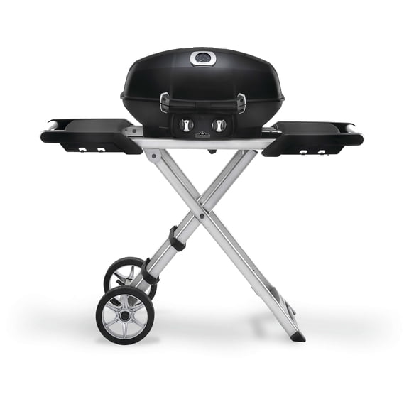 Napoleon TravelQ PRO285X Portable Propane Gas BBQ Grill with Scissor Cart, Black