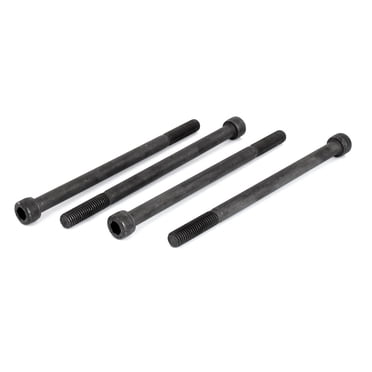 Unique Bargains M10x160mm 12.9 Alloy Steel Hex Socket Screws Partially Threaded Bolt Black 4Pcs