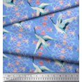 thumbnail image 3 of Soimoi Rayon Fabric Floral Damask & Stork Bird Decor Fabric Printed Yard 42 Inch Wide, 3 of 3