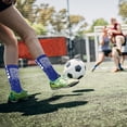 thumbnail image 2 of Graflsoa Hexagon Mesh Design Soccer Socks with Cushioned Sole, Grey - Chinlon & Spandex, Size 38-45, Multi-Color Options, 2 of 6
