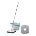 thumbnail image 1 of Lipstore Mop and Bucket Set Flat Head Dust Mops Stainless Degree Rotating Microfiber Mops with 2 Mop Pads, 1 of 8