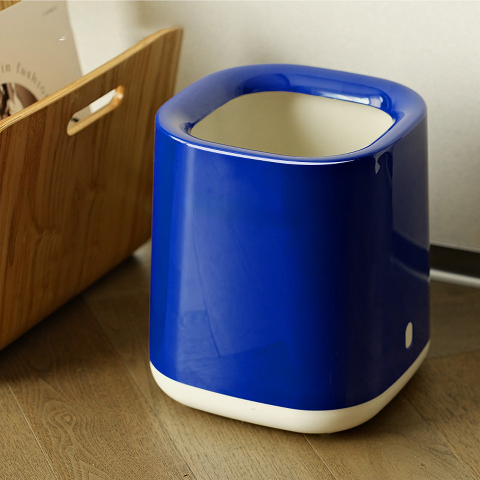 Large-capacity Garbage Can High-color Household Living Room Kitchen Bedroom Double-layer High-class Feeling Garbage Can Plastic Trash Cans