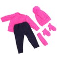 thumbnail image 2 of Vêtements pour Poupée Bébé, Robe de Vêtements pour Poupée, Matériau Sain et Sécuritaire Bien Fait Non - Poupée Bébé pour Poupées Fille Q18-788 Rose Rouge pour Poupée de 43 cm, 2 of 8