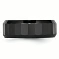 thumbnail image 3 of Ceramic Black Faceted Beveled Edge 8mm Polished Band Size 12.5, 3 of 6