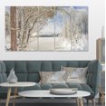 thumbnail image 1 of Lake in Winter Woods - Landscape Canvas Art Print, 1 of 3