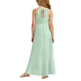 thumbnail image 3 of DuoJiaJ Robe Trapèze pour Fille Demoiselle d'Honneur Junior Robe Maxi Fluide en Mousseline Robe de Mariage Fête Concours Taille 13-14 Ans, 3 of 5