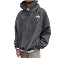 thumbnail image 1 of QIPOPIQ Men's Graphic Print Long Sleeve Drawstring Hoodie Pullover Sweatshirt Clearance, 1 of 4