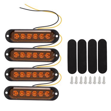 Truck Emergency Flash Light,4Pcs Truck Side Lights LED Truck Emergency Light Side Marker Lightsfor Trucks Superior Craftsmanship
