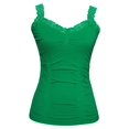 thumbnail image 1 of Womens Lace Trim Camisoles - Green, 1 of 2
