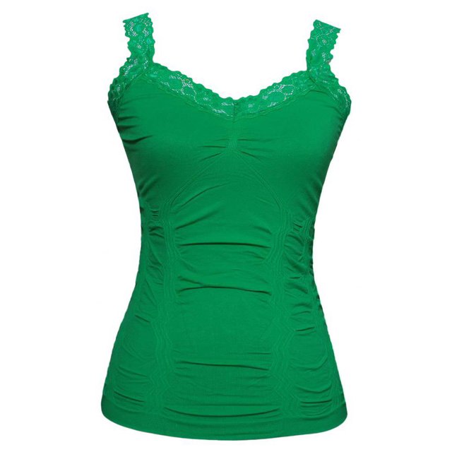 Womens Lace Trim Camisoles - Green
