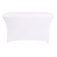 thumbnail image 2 of Spandex Table Cover For 6 Foot Rectangle Tables 6 Pack Tablecloth Elastic 6ft Folding Tablecloths For Vendor Booth Display Banquet Buffet Event Craft, 2 of 6
