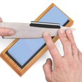 thumbnail image 4 of Premium Whetstone Knife Sharpening Stone 2 Side Grit 1000/6000 Best Whetstone Sharpener NonSlip Bamboo Base & Angle Guide, 4 of 5