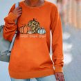 thumbnail image 1 of Thanksgiving Women Print Loose O-Neck Long-Sleeved Fleece Oversized Sweatshirt Pullover, 1 of 9