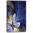 thumbnail image 2 of Blue and Yellow Large Fractal Pattern - Floral Canvas Art Print, 2 of 3