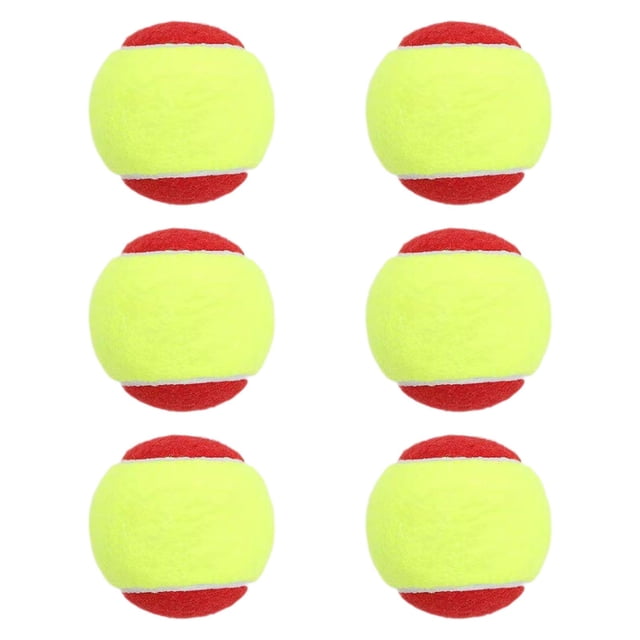 S SERENABLE 6Pcs Tennis Training Balls 6.4cm Diameter for Workout Enthusiasts Activities Red