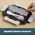 thumbnail image 4 of PEONAVET Lunch Boxes Heat Resistance Lunch Box Leak Proof Sealed Compartment Lunch Box Microwave and Freezer Safe Individual Compartments for Food Storage, 4 of 6