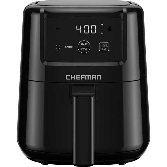 CHEFMAN Friteuse à Air Chaud Mini 2 Qt â?? Friteuse à Air Compacte Numérique Gain de Place avec Panier Antiadhésif et Compatible Lave-Vaisselle, Repas Rapides et Faciles en Quelques Minutes, avec Minuterie Numérique et Sha