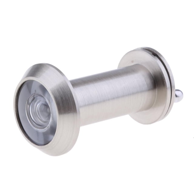 Metal 200-Angle Door Viewer Peephole With Heavy Duty Privacy Cover For 14mm