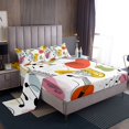 thumbnail image 1 of Music Sheet Set Watercolor Geometry Saxophone Full Sheets Kids Boys Girls Colorful Musical Notes Bed Sheets Set Music Theme Instrument Bed Set Cute Bedroom Decor, 1 of 7