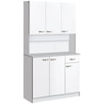 thumbnail image 1 of HOMCOM Modern Buffet with Hutch, Kitchen Cabinet with Storage Cupboard, 1 of 9